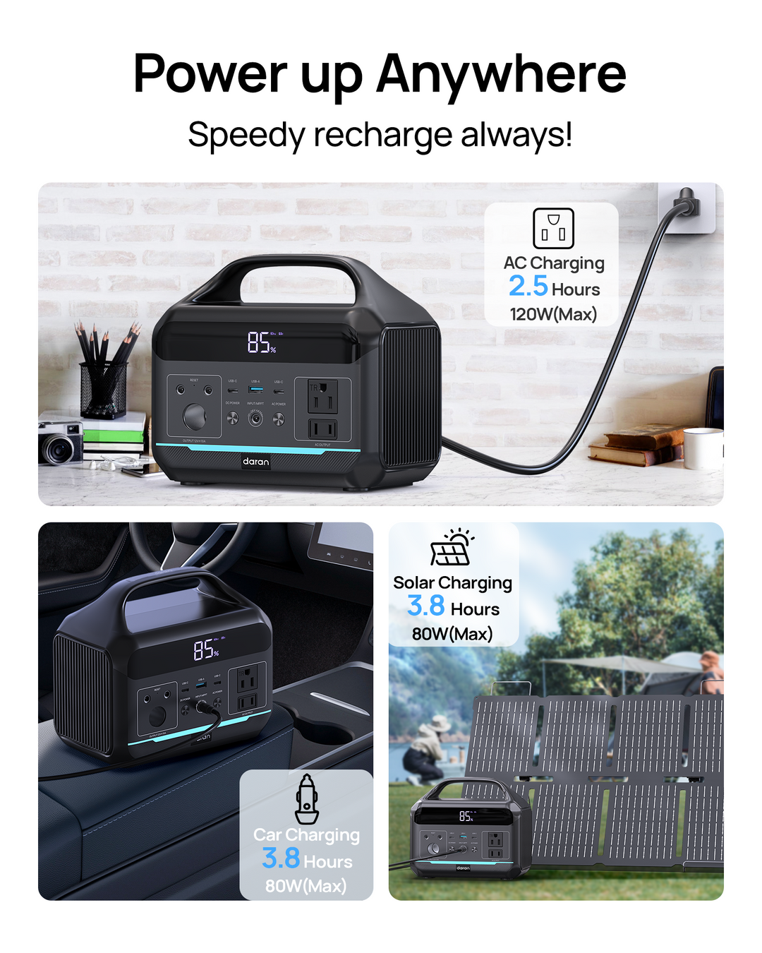 DaranEner NEO600 リン酸鉄 576Wh / 出力600W ポータブル電源 DaranEner NEO600 Portable Power Station | 600W 576Wh – DaranEner