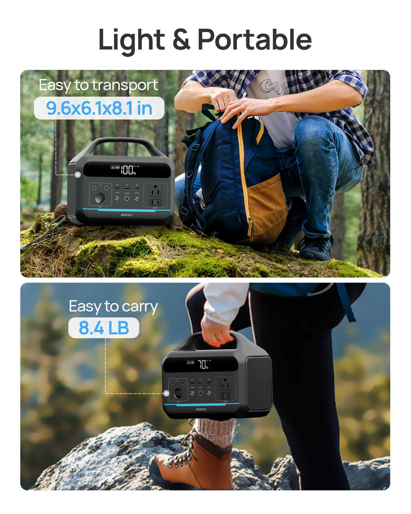 Daran NEOS Portable Power Station | 600W 288Wh