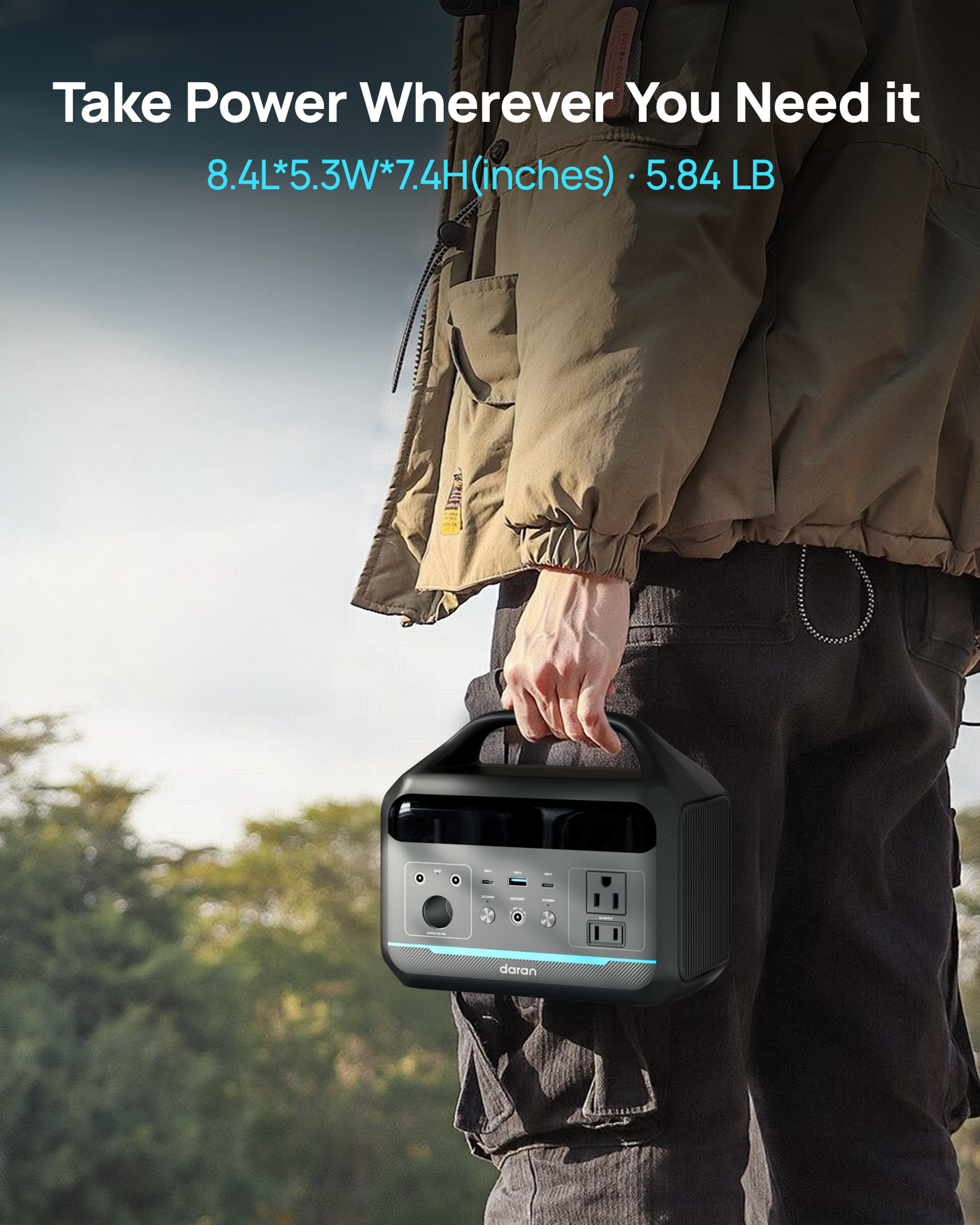 DaranEner NEOX Portable Power Station | 300W 192Wh RE