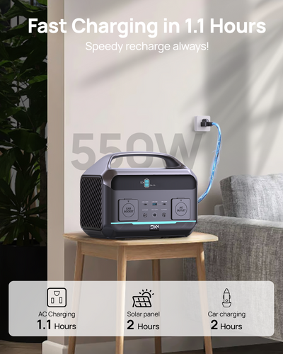 DaranEner NEO600 Portable Power Station | 600W (1200W Peak) 576Wh RE