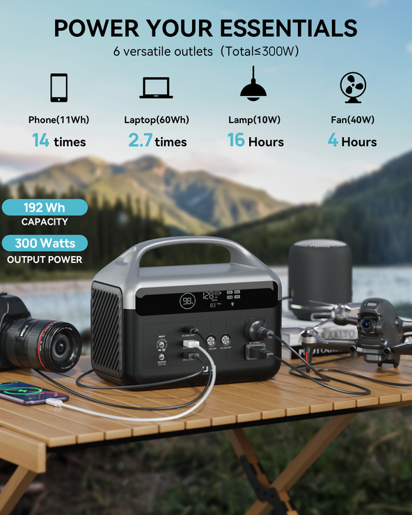 DaranEner NEOZ2 Portable Power Station | 300W 192Wh
