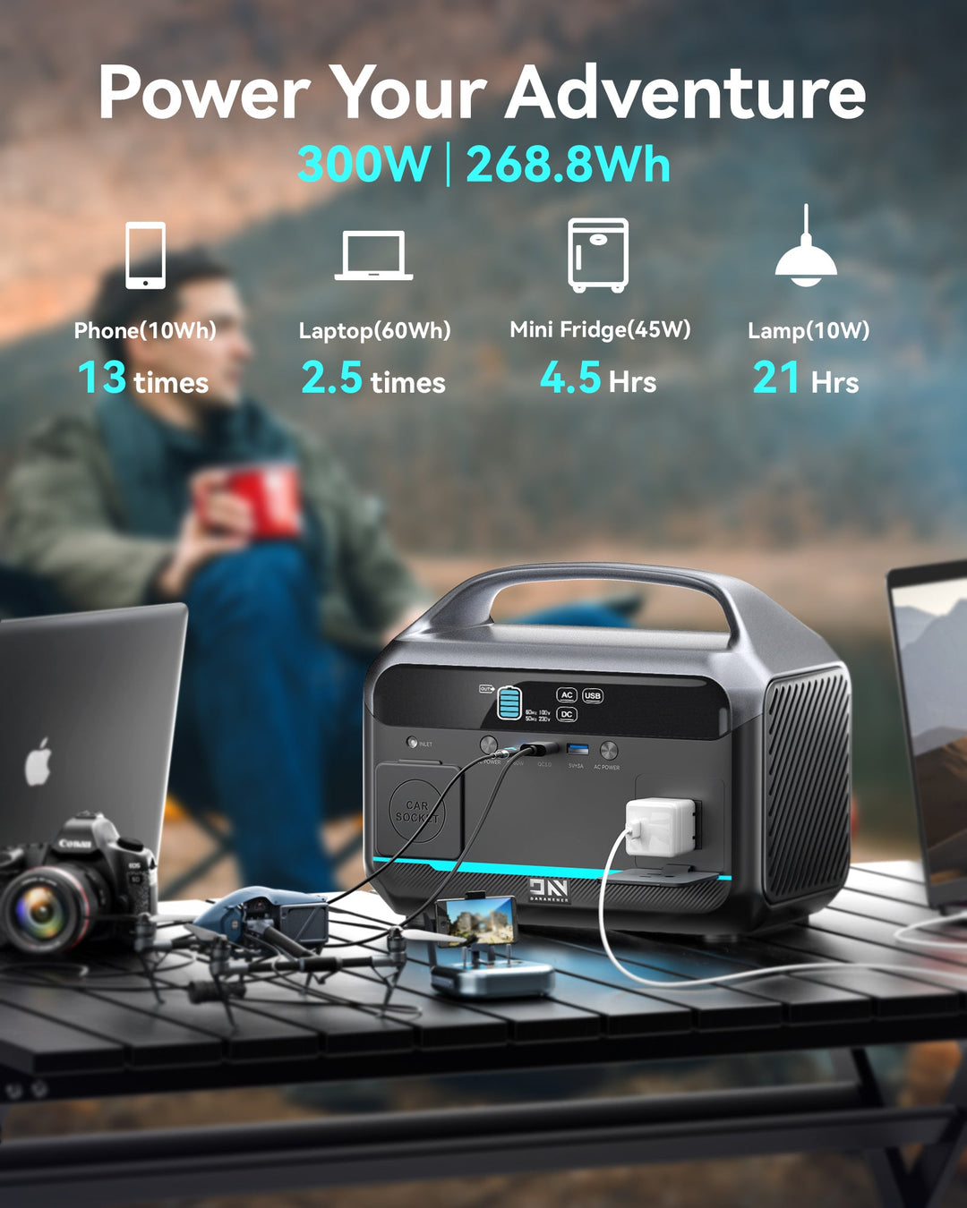 DaranEner NEO300 Portable Power Station | 300W 268.8Wh RE