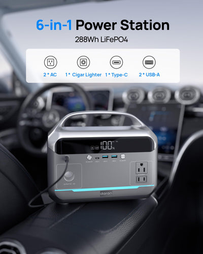 DaranEner NEO300L Portable Power Station | 350W 288Wh