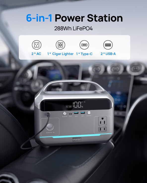 Daran NEO300L Portable Power Station | 350W 288Wh