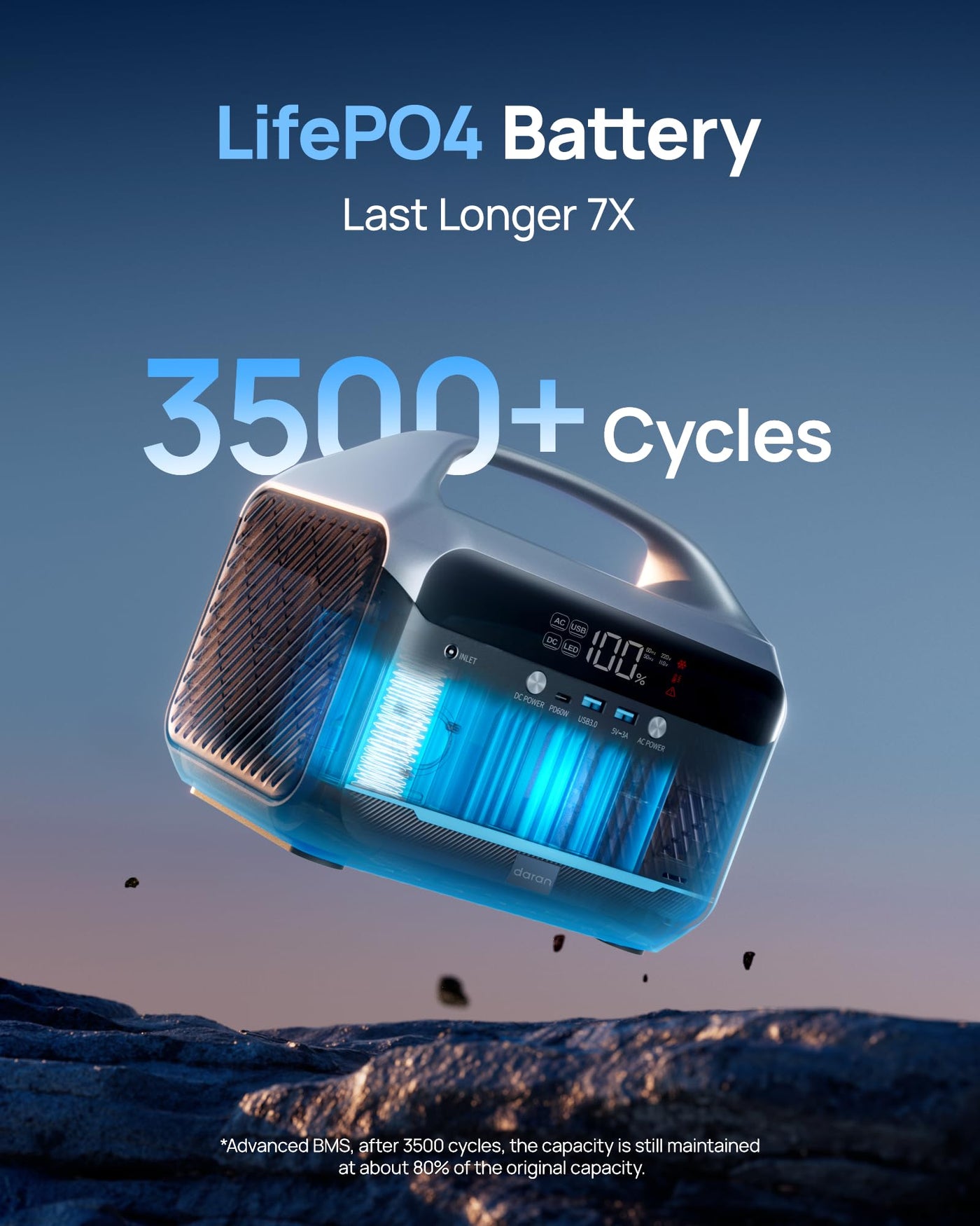 DaranEner NEO300L Portable Power Station | 350W 288Wh